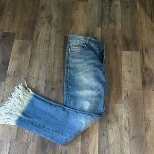 Black Label Distressed Blue Jeans
